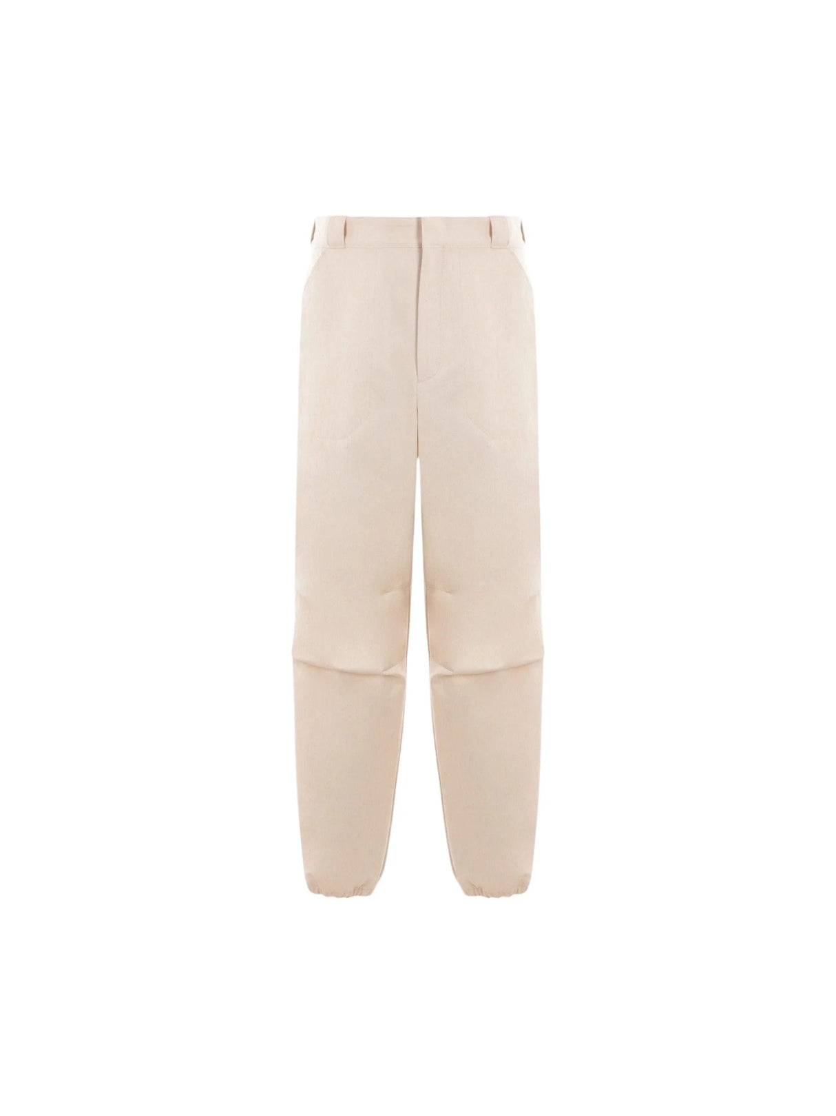 Chevron Cotton Loose-fit Pants-PRADA-JOHN JULIA