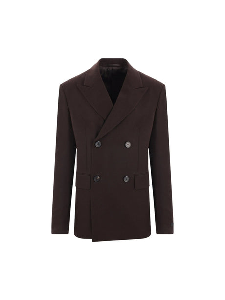 Double-breasted Gabardine Jacket-PRADA-JOHN JULIA