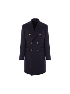 Double-breasted Wool and Cashmere Coat-PRADA-JOHN JULIA