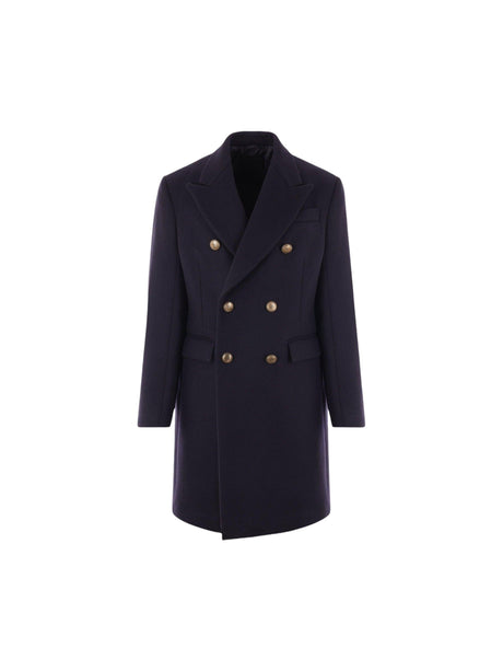 Double-breasted Wool and Cashmere Coat-PRADA-JOHN JULIA