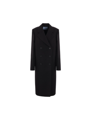 PRADA-Double-breasted Wool and Twill Coat-JOHN JULIA