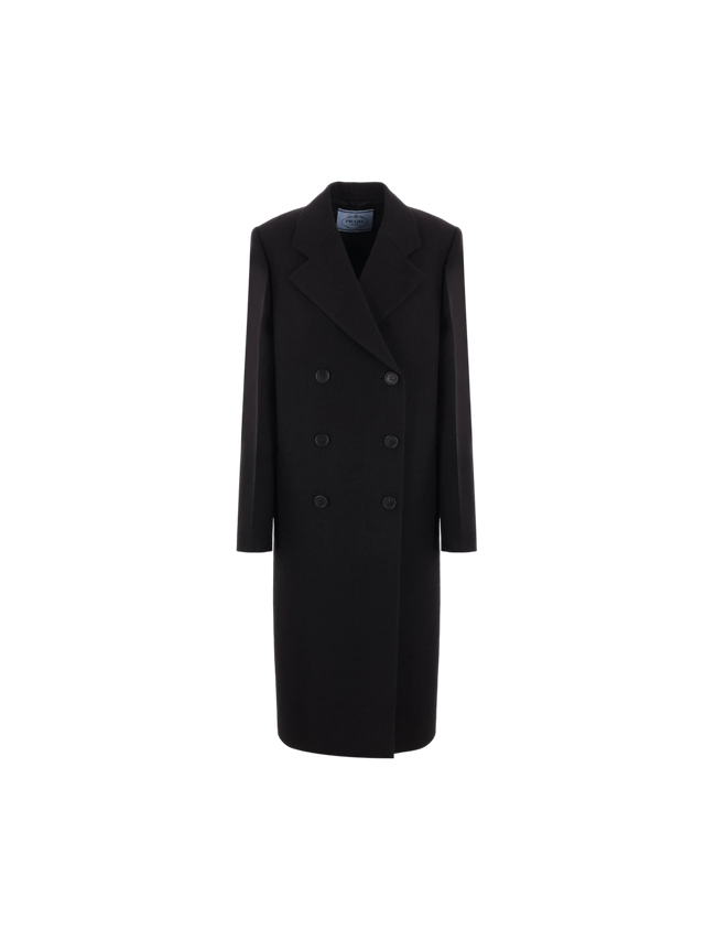 PRADA-Double-breasted Wool and Twill Coat-JOHN JULIA