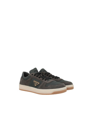 Downtown Suede Nylon Sneakers-PRADA-JOHN JULIA