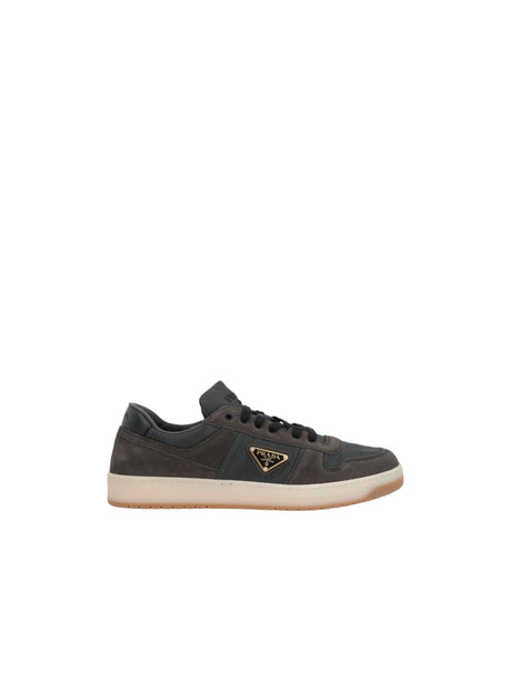 Downtown Suede Nylon Sneakers-PRADA-JOHN JULIA