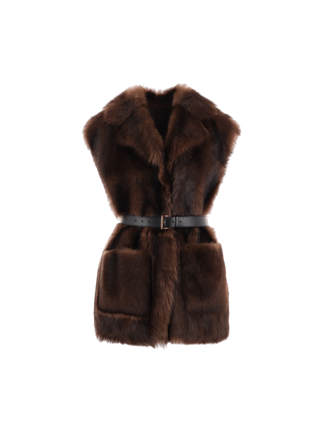 Reversible Shearling Vest-Prada-JOHN JULIA