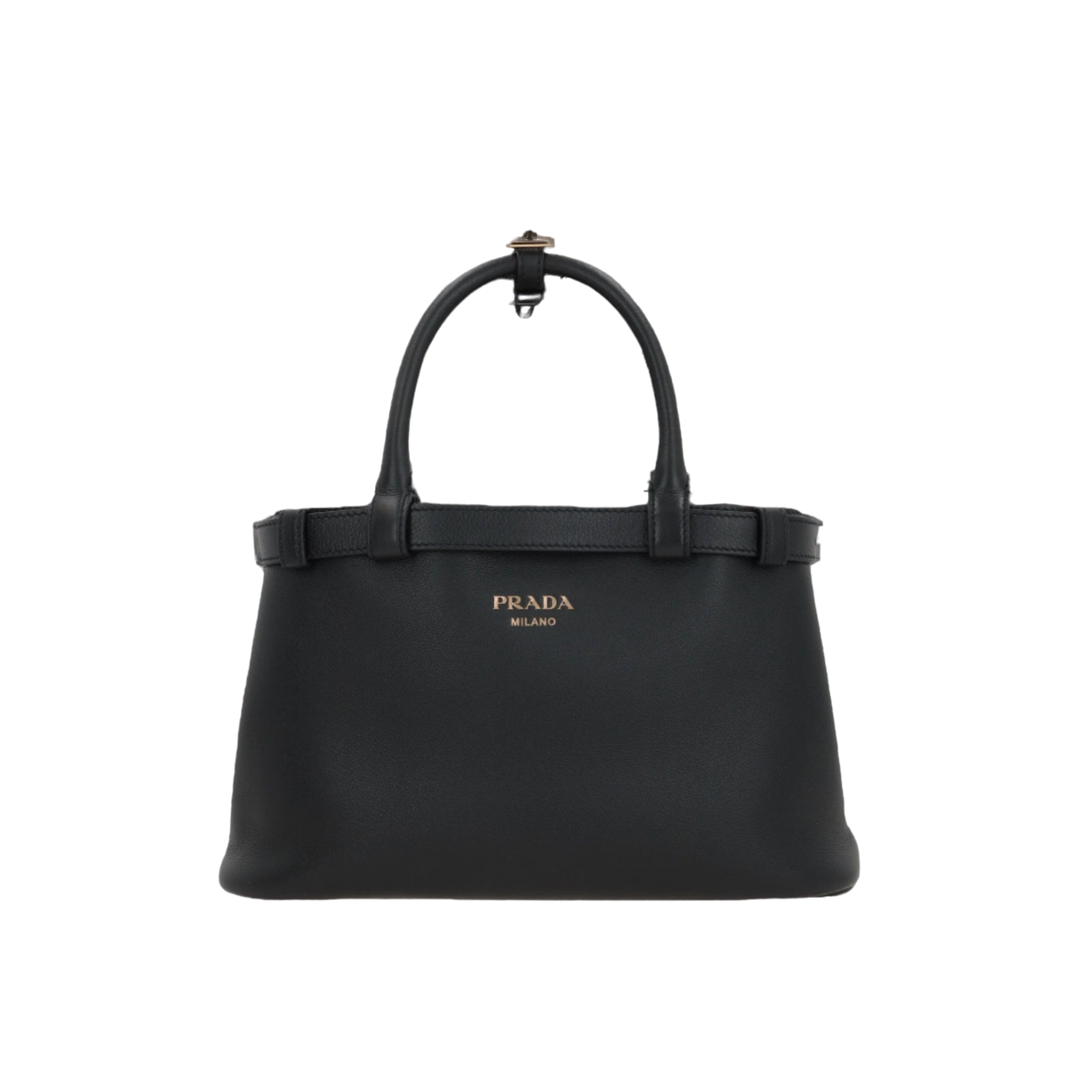 Grainy Leather Buckle Small Handbag-PRADA-JOHN JULIA