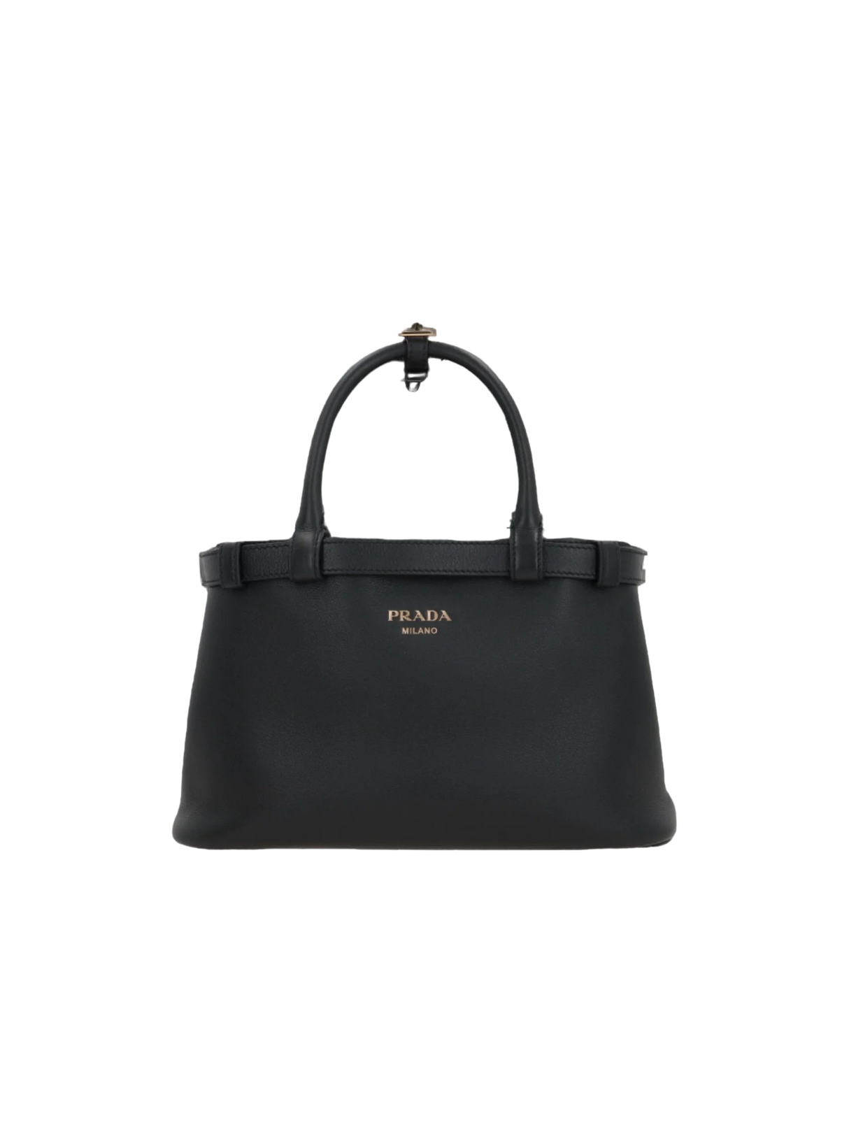 Grainy Leather Buckle Small Handbag-PRADA-JOHN JULIA