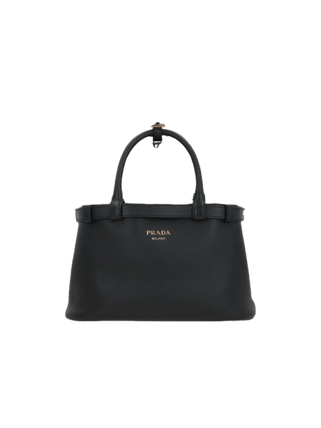 Grainy Leather Buckle Small Handbag-PRADA-JOHN JULIA