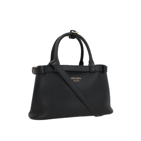 Grainy Leather Buckle Small Handbag-PRADA-JOHN JULIA