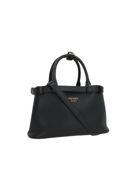 Grainy Leather Buckle Small Handbag-PRADA-JOHN JULIA