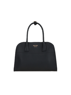 Grainy Leather Medium Handbag-PRADA-JOHN JULIA