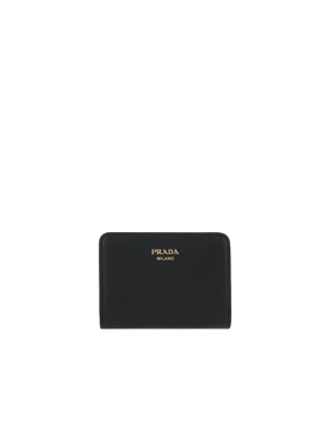 Grainy Leather Small Wallet-PRADA-JOHN JULIA