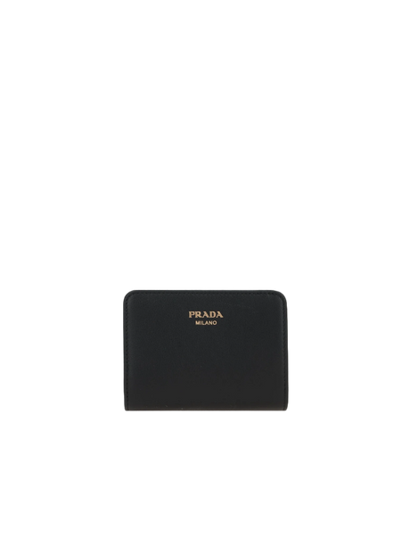 Grainy Leather Small Wallet-PRADA-JOHN JULIA