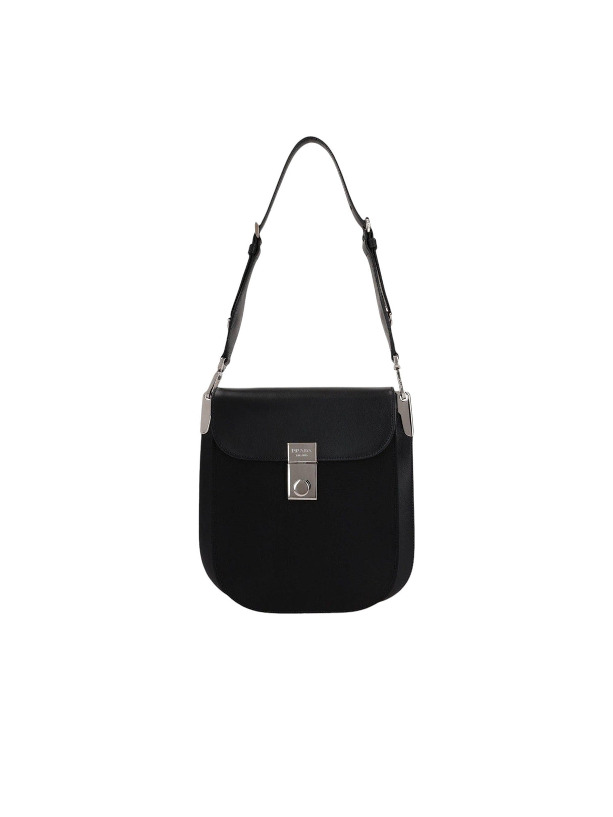 Margit Nylon and Smooth Leather Shoulder Bag-PRADA-JOHN JULIA