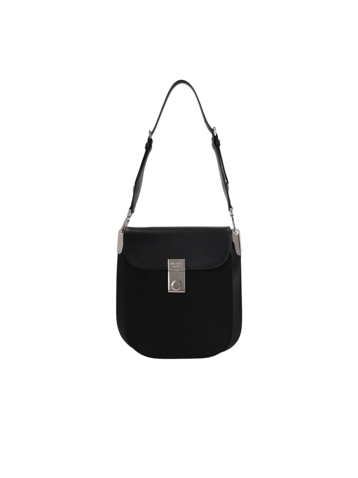 Margit Nylon and Smooth Leather Shoulder Bag-PRADA-JOHN JULIA