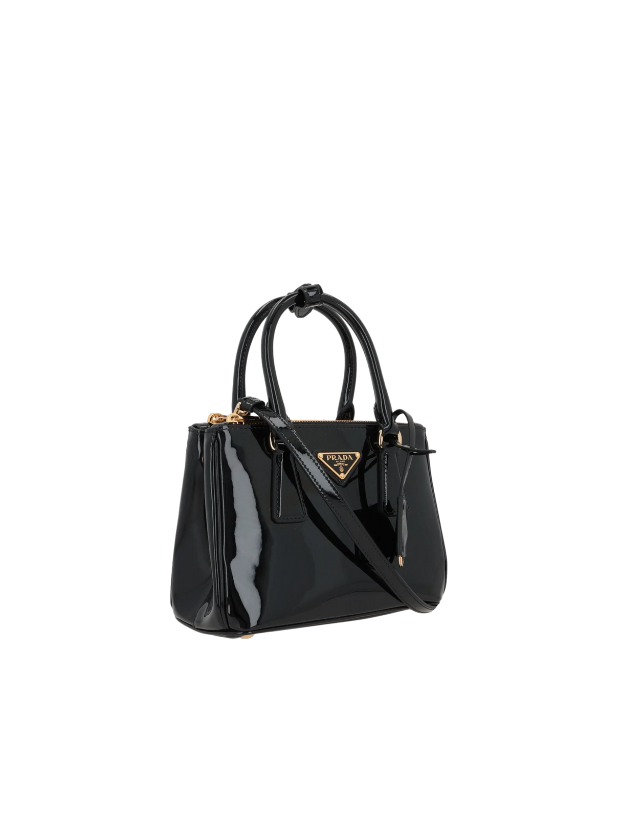 Mini Patent Leather Galleria Handbag-PRADA-JOHN JULIA