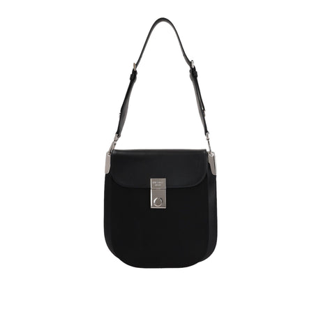 Nylon and Smooth Leather Margit Small Shoulder Bag-PRADA-JOHN JULIA