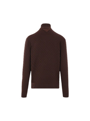 Nylon Jacquard Turtleneck-PRADA-JOHN JULIA