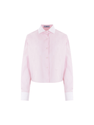 Oxford and Poplin Cropped Shirt-PRADA-JOHN JULIA