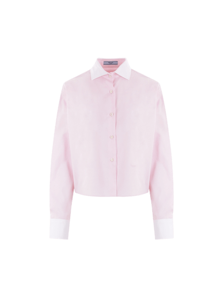 Oxford and Poplin Cropped Shirt-PRADA-JOHN JULIA