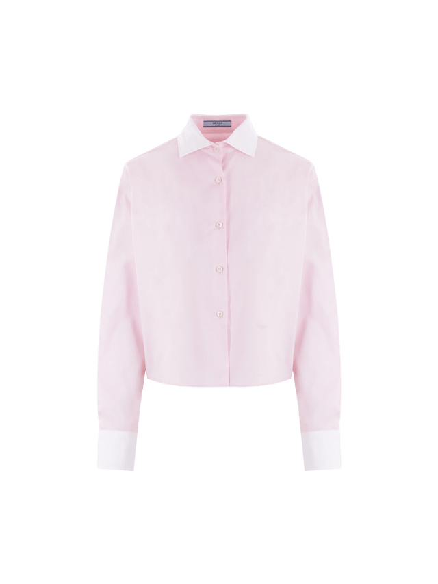 Oxford and Poplin Cropped Shirt-PRADA-JOHN JULIA