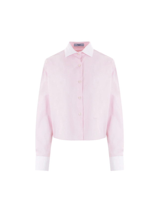 Oxford and Poplin Cropped Shirt-PRADA-JOHN JULIA