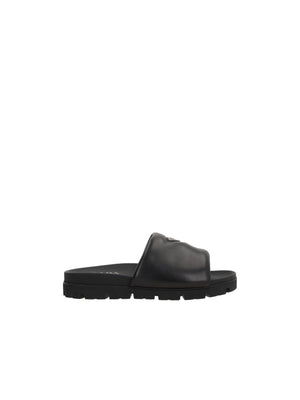 Padded Nappa Slide Sandals-PRADA-JOHN JULIA