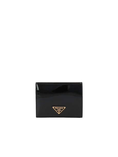 Patent Leather French Wallet-PRADA-JOHN JULIA