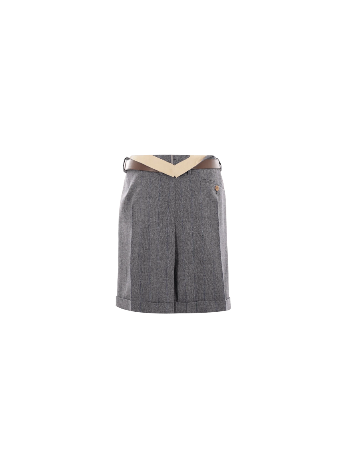 Pinstriped Wool Skirt-PRADA-JOHN JULIA