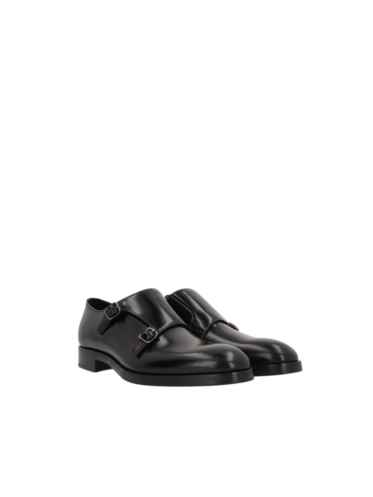 Polished Leather Monk-strap Shoes-PRADA-JOHN JULIA