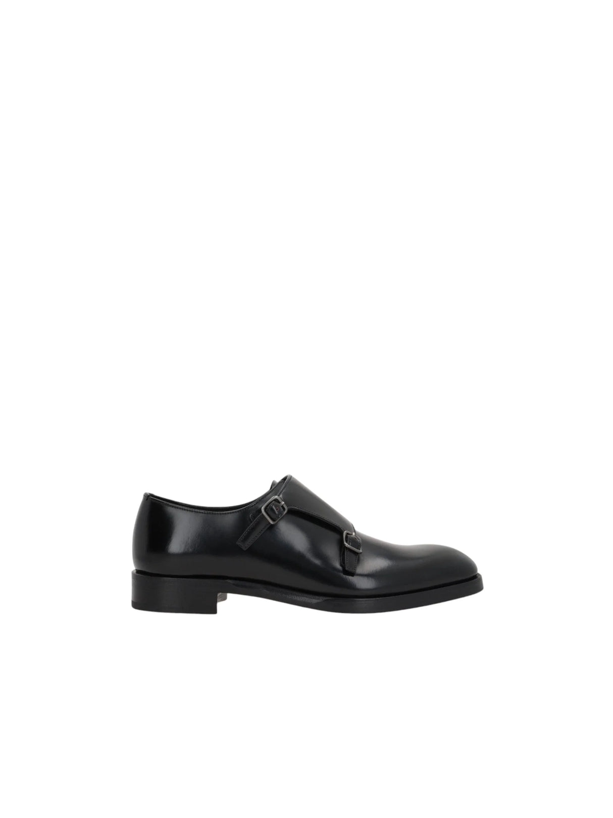 Polished Leather Monk-strap Shoes-PRADA-JOHN JULIA