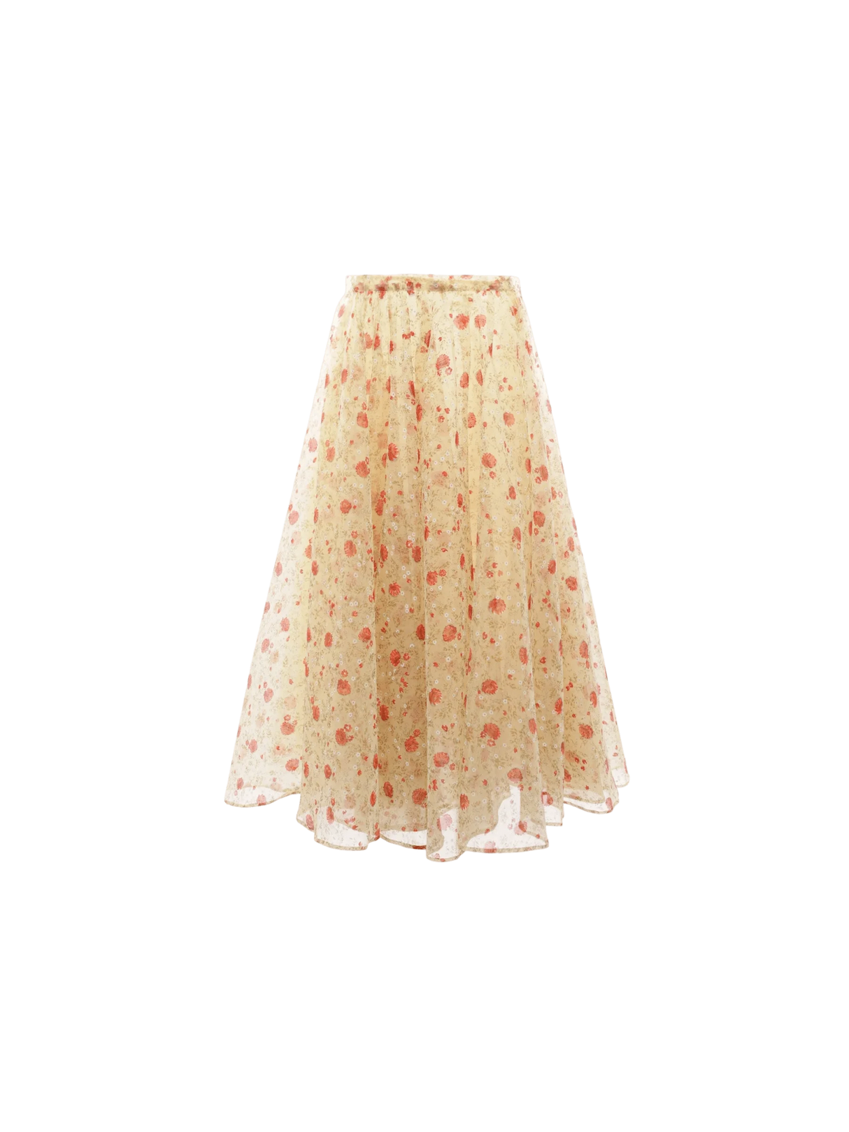 Poppy Print Circle Skirt-PRADA-JOHN JULIA