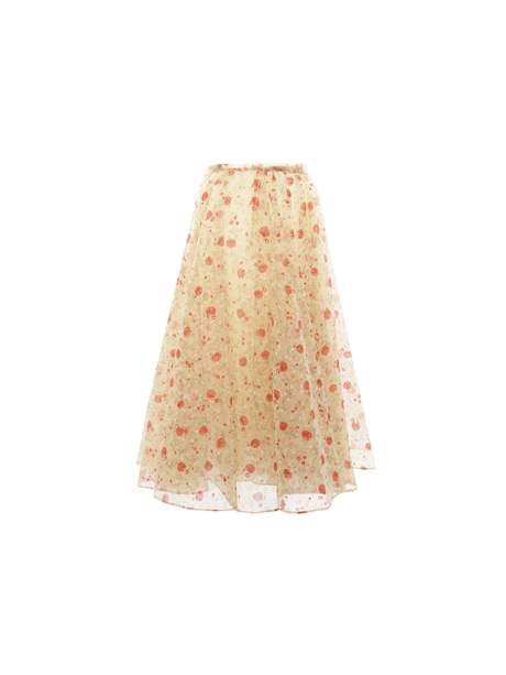 Poppy Print Circle Skirt-PRADA-JOHN JULIA