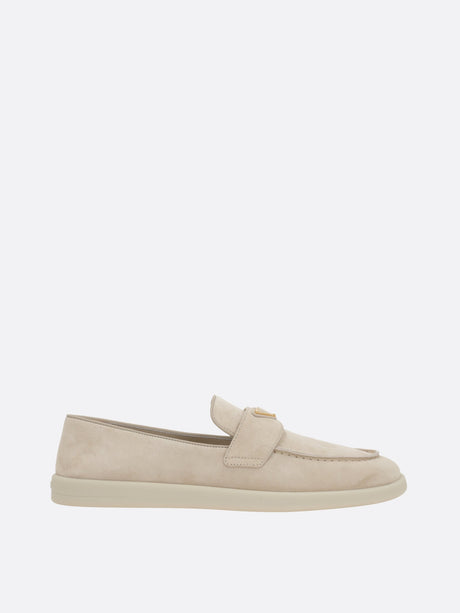 Moccasin Suede Loafers-Prada-JOHN JULIA