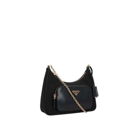 Re-Nylon and Brushed Leather Mini Shoulder Bag-PRADA-JOHN JULIA