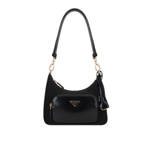 Re-Nylon and Brushed Leather Mini Shoulder Bag-PRADA-JOHN JULIA