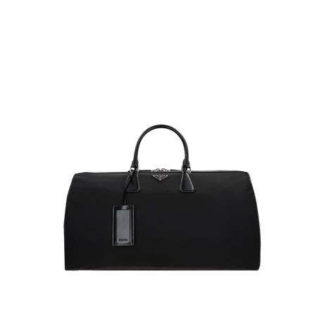 Re-Nylon and Brushed Leather Weekend Bag-PRADA-JOHN JULIA