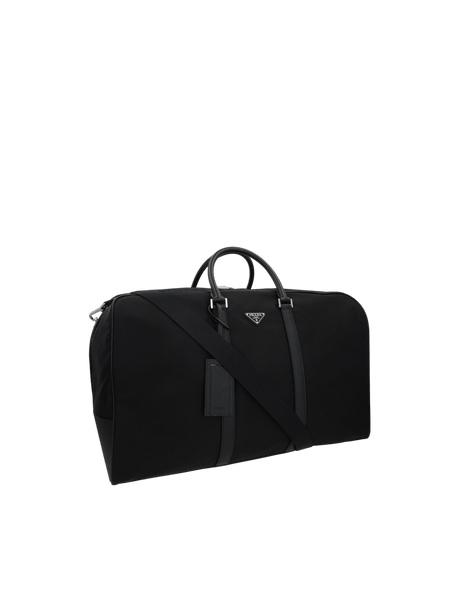 Re-Nylon and Saffiano Leather Weekend Bag-PRADA-JOHN JULIA