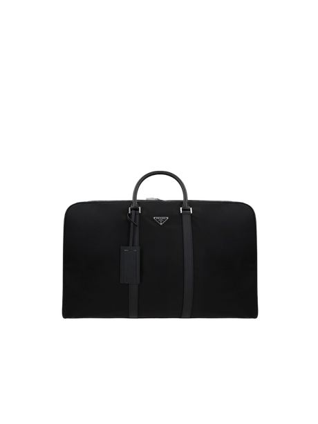 Re-Nylon and Saffiano Leather Weekend Bag-PRADA-JOHN JULIA