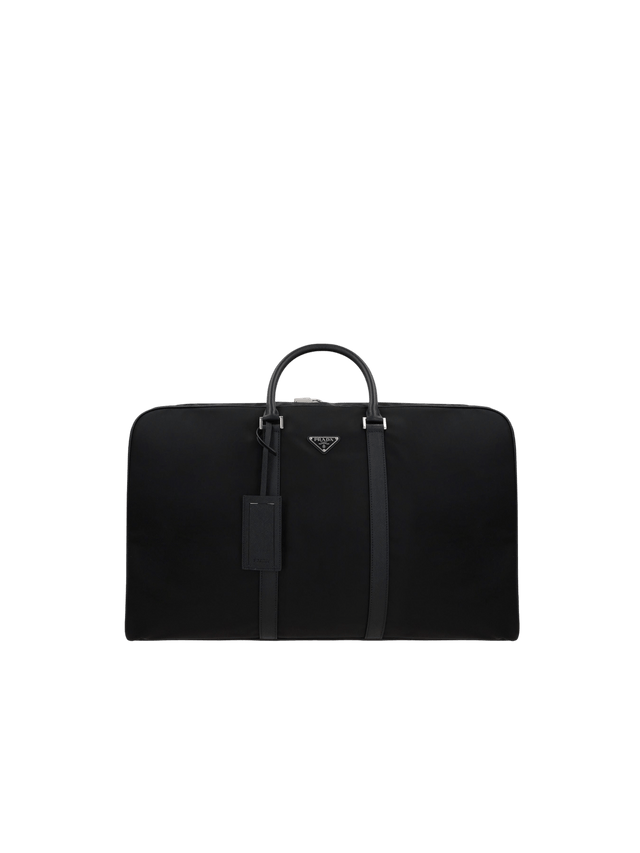 Re-Nylon and Saffiano Leather Weekend Bag-PRADA-JOHN JULIA