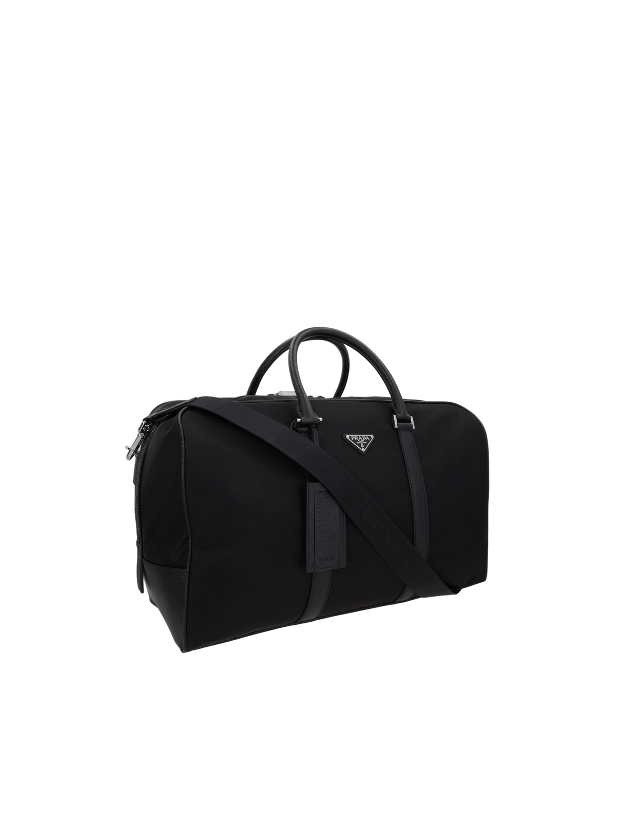 Re-Nylon and Saffiano Leather Weekend Bag-PRADA-JOHN JULIA