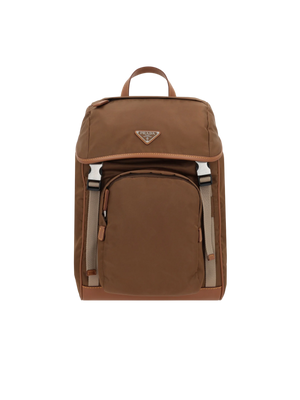 Re-Nylon and Smooth Leather Backpack-PRADA-JOHN JULIA