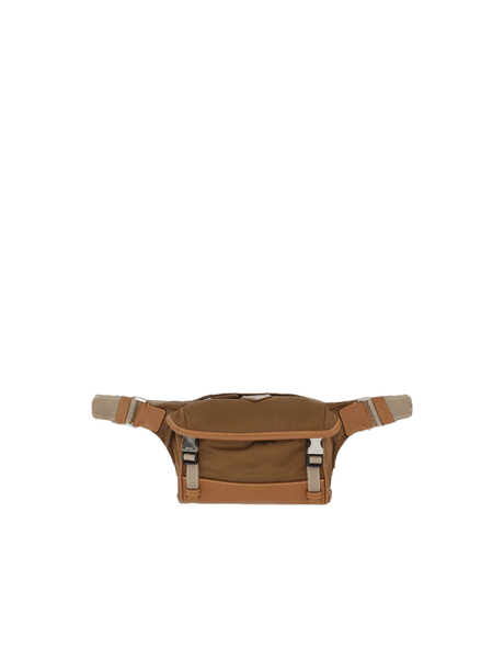 Re-Nylon and Smooth Leather Belt Bag-PRADA-JOHN JULIA