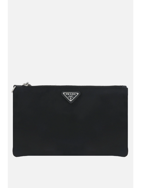 Re-Nylon Triangular Clutch-Prada-JOHN JULIA