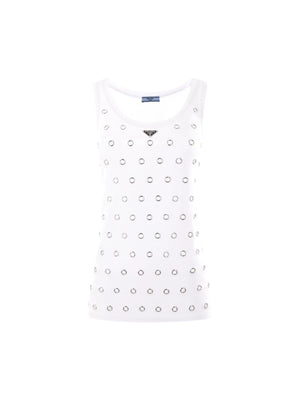 Ribbed Cotton Tank Top-PRADA-JOHN JULIA