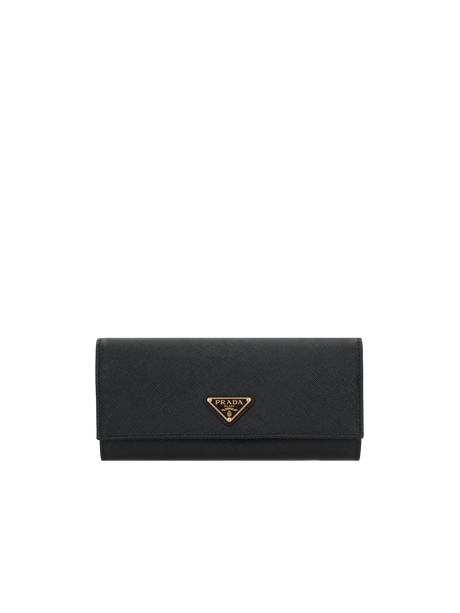 PRADA-Saffiano Leather Continental Wallet-JOHN JULIA