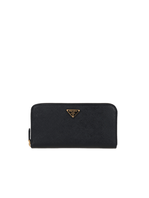 Saffiano Leather Zip-Around Wallet-PRADA-JOHN JULIA