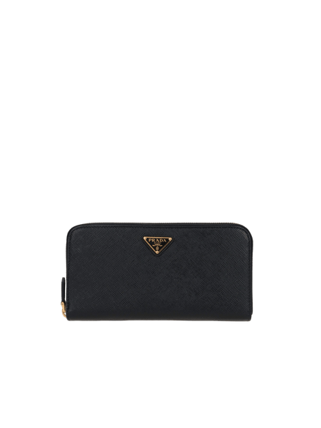 Saffiano Leather Zip-Around Wallet-PRADA-JOHN JULIA