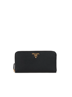 Saffiano Leather Zip-Around Wallet-PRADA-JOHN JULIA