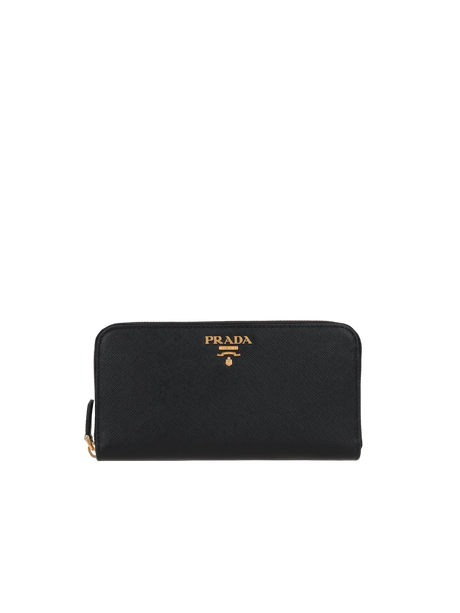 Saffiano Leather Zip-Around Wallet-PRADA-JOHN JULIA